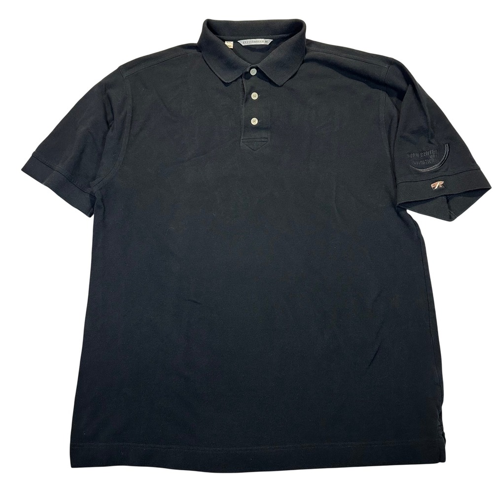 Cutter & Buck Mens XL Black Short Sleeve Polo Burn Center Golf Invitational